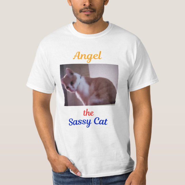 Ängel den sassiga katt T-shirt (Framsida)