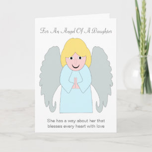 Angel Design Personlig Dotter Birthday Kort