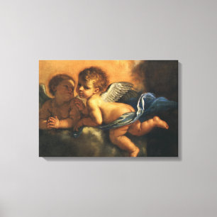 Ängel detalj, Modena beskyddare helgon av Guercino Canvastryck