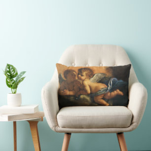Ängel detalj, Modena beskyddare helgon av Guercino Lumbarkudde