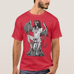 Angel Djävulen Satan Goth Grunge Demon Gothic Woma T Shirt