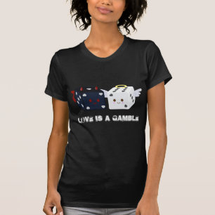 Ängel- & djävulentärningen "kärlek är en våg tee shirt