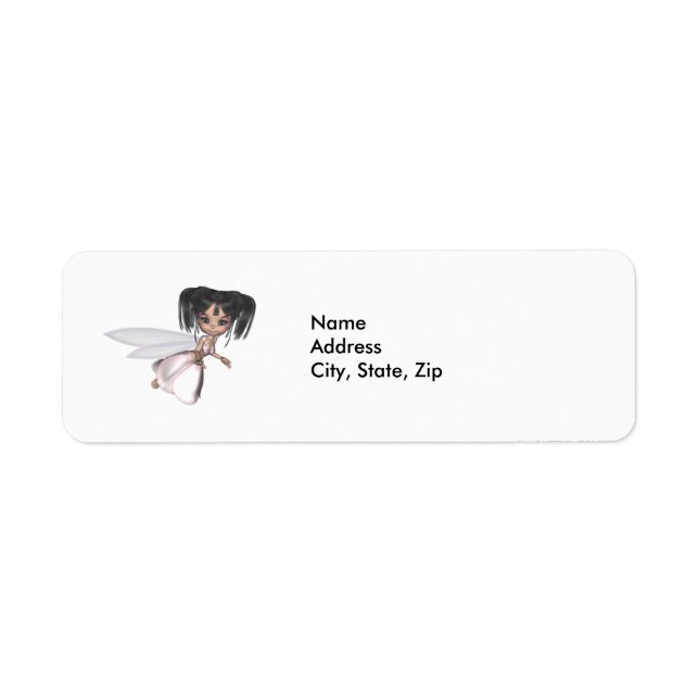 Angel Dreams Fairy Addess Label Returadress Etikett (Framsidan)