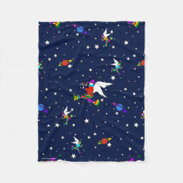 Angel Dudes Starry Midnight Fleece Blanket