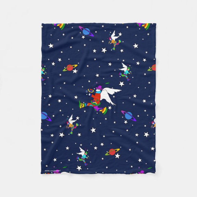 Angel Dudes Starry Midnight Fleece Blanket (Framsidan)