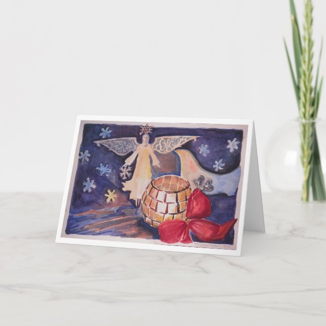 ängel/duvajulkort helgkort (Framsida)