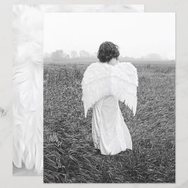 Angel Elegant Black and White Photo Art