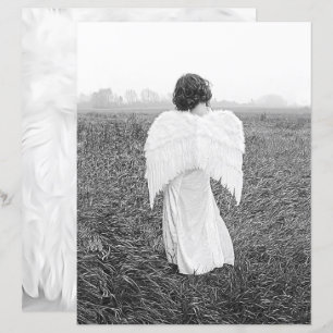 Angel Elegant Black and White Photo Art