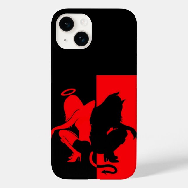 Ängel eller Demon Fall-Mate iPhone-fodral (Baksida)