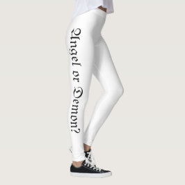 Ängel eller demon Heltryckta Leggings