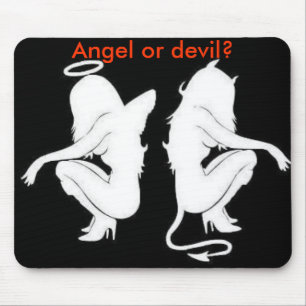 Ängel eller djävulen? mousepad musmatta