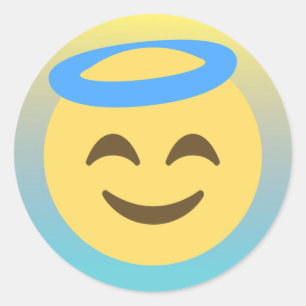 Angel Emoji Ombre Stickers Runt Klistermärke