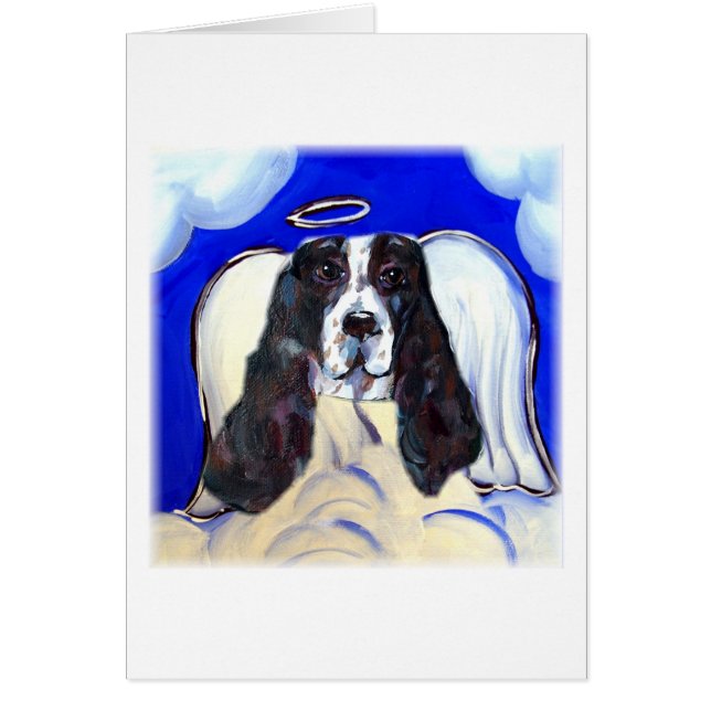 Ängel Engelsk Springer Spaniel Hälsningskort (Framsidan)