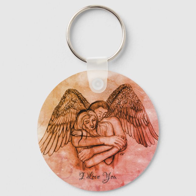 Angel Eros i Kärlek, jag Kärlek You Nyckelring (Framsida)
