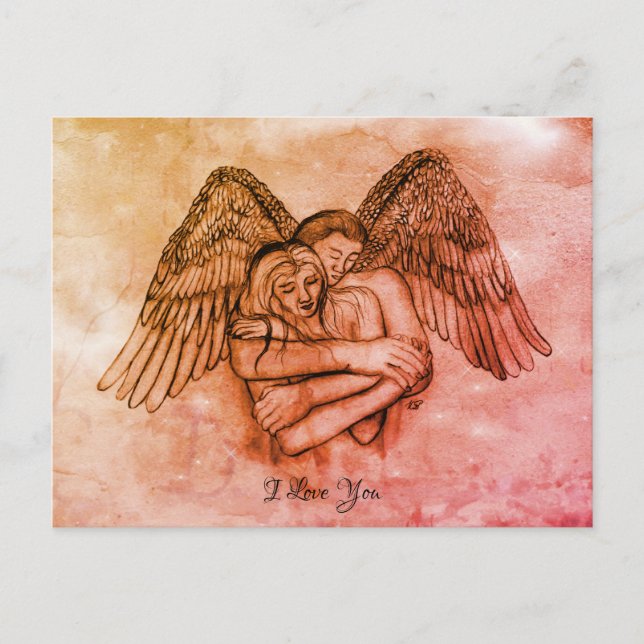 Angel Eros i Kärlek, jag Kärlek You Vykort (Framsida)