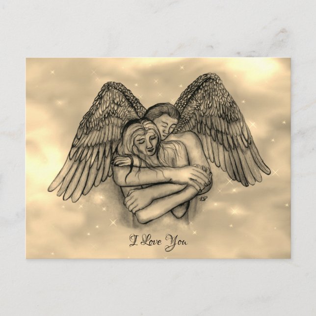 Angel Eros i Kärlek, jag Kärlek You Vykort (Framsida)