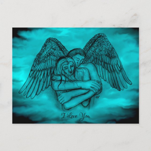 Angel Eros i Kärlek, jag Kärlek You Vykort (Framsida)