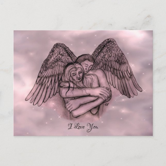 Angel Eros i Kärlek, jag Kärlek You Vykort (Framsida)