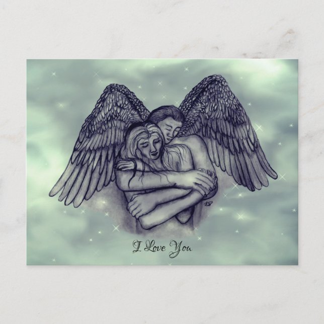 Angel Eros i Kärlek, jag Kärlek You Vykort (Framsida)