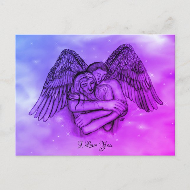Angel Eros i Kärlek, jag Kärlek You Vykort (Framsida)
