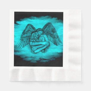 Angel Eros i Kärlek, svart och grönt Pappersservett