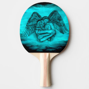 Angel Eros i Kärlek, svart och grönt Pingisracket