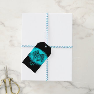 Angel Eros i Kärlek, svart och grönt Presentetikett