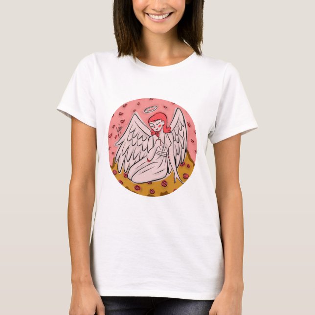 Angel Esther Kvinnors T-shirt White (Framsida)