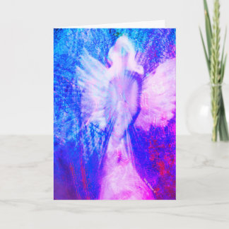 Angel Etheral Rosa Thinking You Greeting Card Kort
