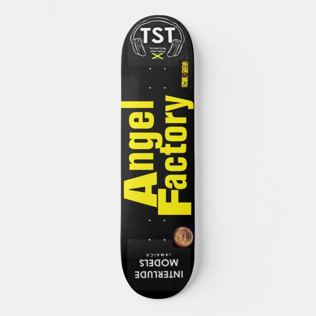 ANGEL FACTORY 8 1/4" Skateboarddäck Mini Skateboard Bräda 18,5 Cm (Framsida)