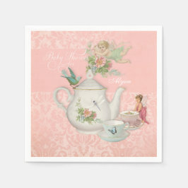 Angel Fairy Tekanna Tea Kopp Party Baby Shower Dec Pappersservett