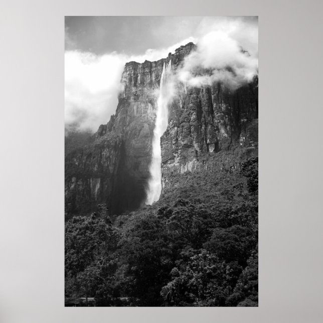 Angel Falls in Black & White Poster (Framsidan)