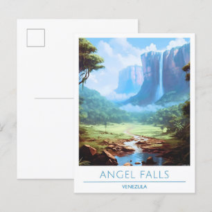 Angel Falls Venezuela Travel Vykort