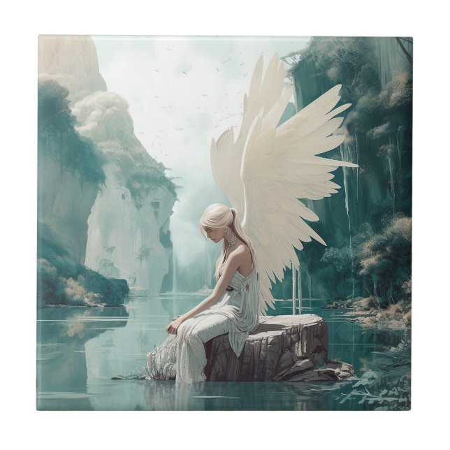 Angel Fantasy Art Kakelplatta (Framsidan)