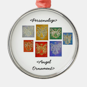 Angel Färg Series Ornament Customized Hälsning