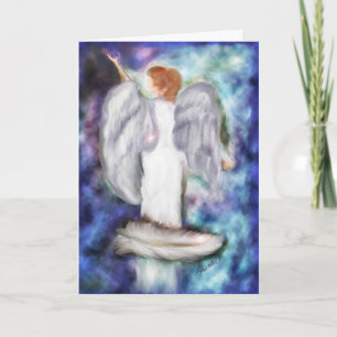 Angel Feather från Gud ovanför inspiration Kort