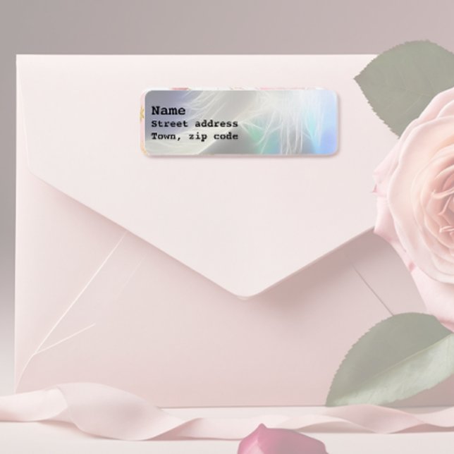 Angel Feather Returadress Etikett (Skapare uppladdad)