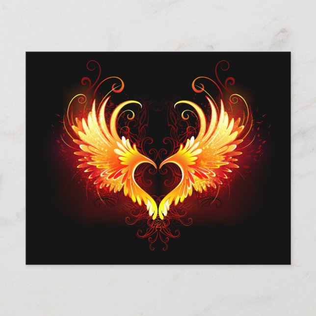 Angel Fire Heart med Vingar (Framsida)