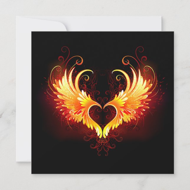 Angel Fire Heart med Vingar (Framsida)