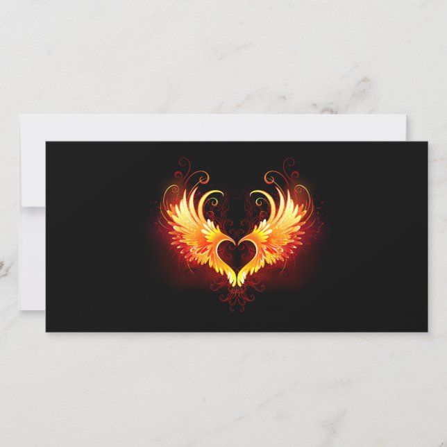Angel Fire Heart med Vingar (Framsida)