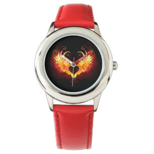 Angel Fire Heart med Vingar Armbandsur