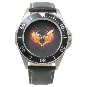 Angel Fire Heart med Vingar Armbandsur