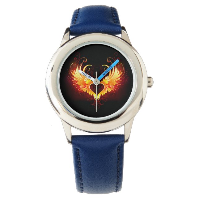 Angel Fire Heart med Vingar Armbandsur (Framsida)