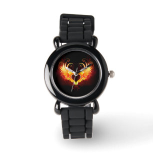 Angel Fire Heart med Vingar Armbandsur