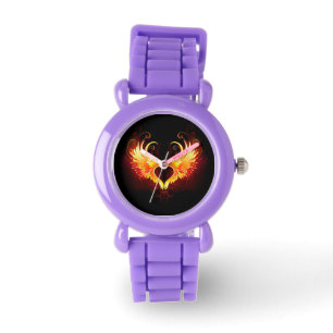 Angel Fire Heart med Vingar Armbandsur