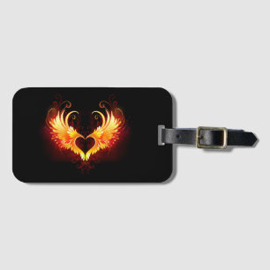 Angel Fire Heart med Vingar Bagagebricka