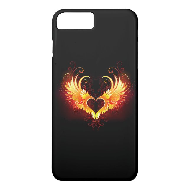 Angel Fire Heart med Vingar Case-Mate iPhone Skal (Baksida)