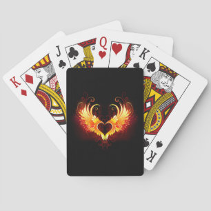 Angel Fire Heart med Vingar Casinokort