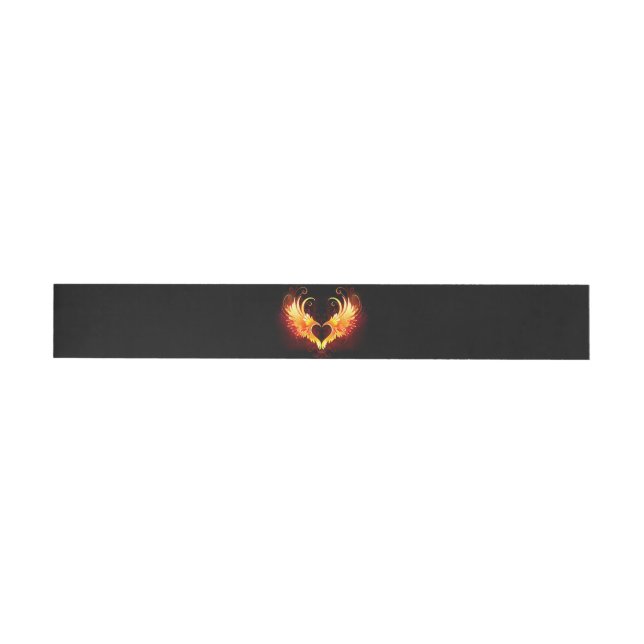 Angel Fire Heart med Vingar Etikettband (Individuell)