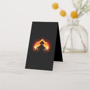Angel Fire Heart med Vingar Lojalitetskort